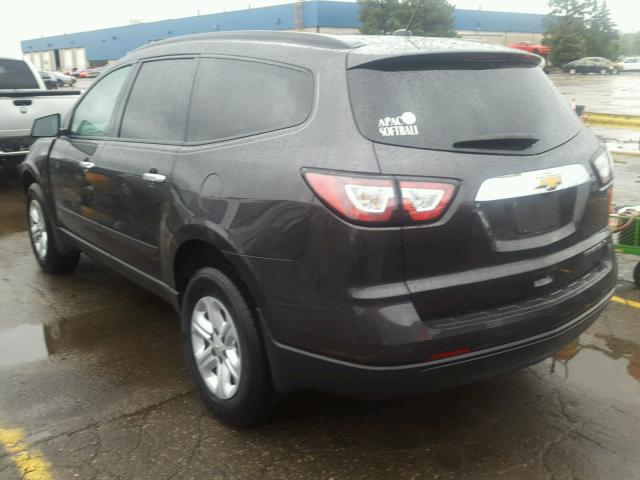 1GNKRFKD4FJ304654 - 2015 CHEVROLET TRAVERSE CHARCOAL photo 3