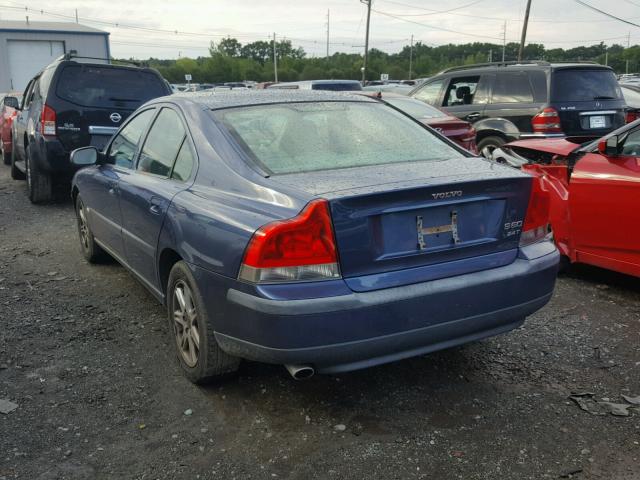 YV1RS58D522157627 - 2002 VOLVO S60 2.4T BLUE photo 3