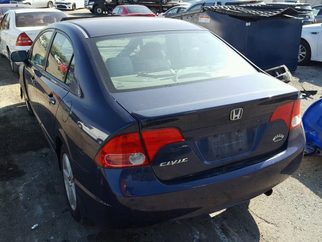 1HGFA16857L110899 - 2007 HONDA CIVIC EX BLUE photo 3