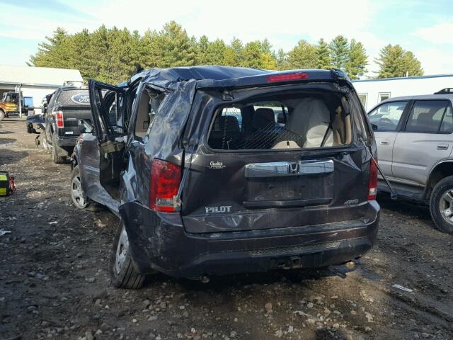 5FNYF4H20DB071401 - 2013 HONDA PILOT LX BROWN photo 3