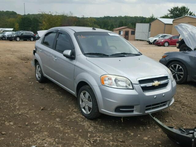 KL1TD56E49B328001 - 2009 CHEVROLET AVEO SILVER photo 1