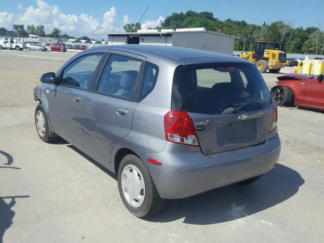 KL1TD66677B793965 - 2007 CHEVROLET AVEO BASE Srebrny zdjęcie 3