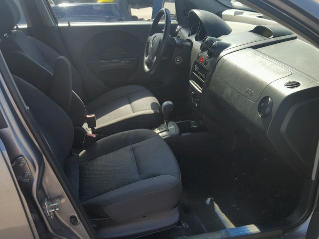KL1TD66677B793965 - 2007 CHEVROLET AVEO BASE Srebrny zdjęcie 5