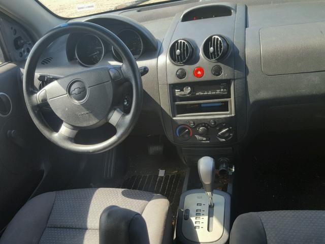 KL1TD66677B793965 - 2007 CHEVROLET AVEO BASE Srebrny zdjęcie 9