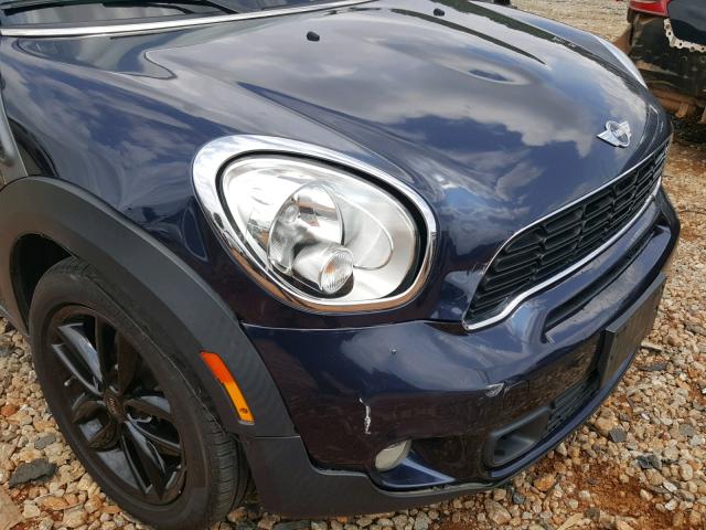 WMWZC3C57BWL80233 - 2011 MINI COOPER S C BLUE photo 9