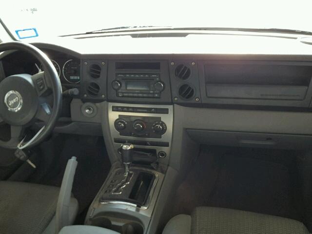 1J8HH48K67C547400 - 2007 JEEP COMMANDER SILVER photo 9