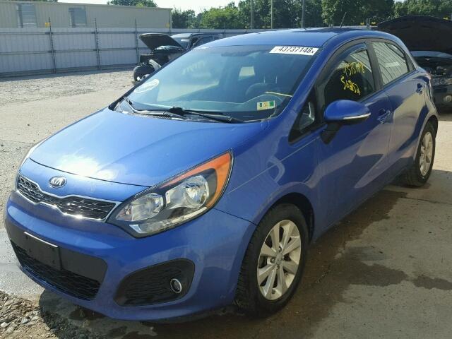 KNADN5A36D6282072 - 2013 KIA RIO EX BLUE photo 2