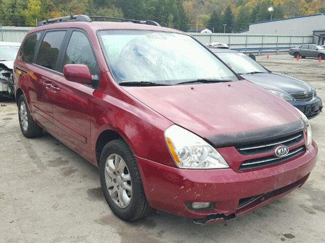 KNDMB233876182048 - 2007 KIA SEDONA EX MAROON photo 1