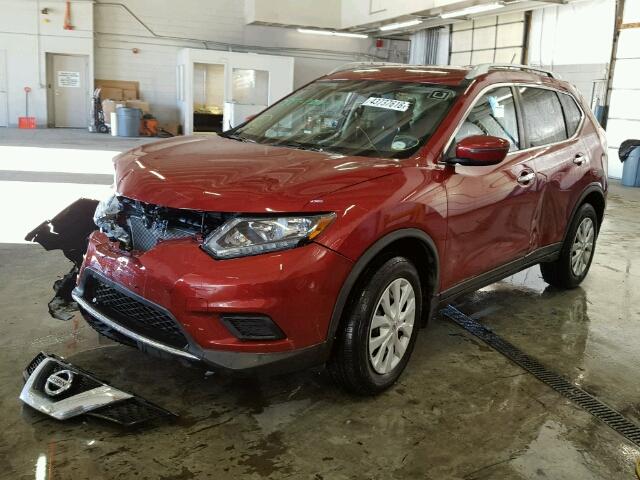 KNMAT2MV8GP617273 - 2016 NISSAN ROGUE S RED photo 2