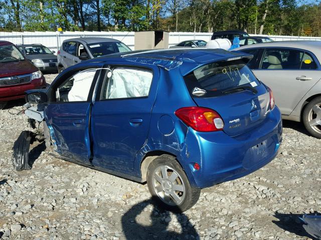 ML32A4HJ8EH003959 - 2014 MITSUBISHI MIRAGE ES BLUE photo 3