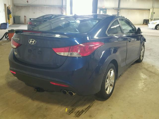 KMHDH6AEXDU011525 - 2013 HYUNDAI ELANTRA CO BLUE photo 4