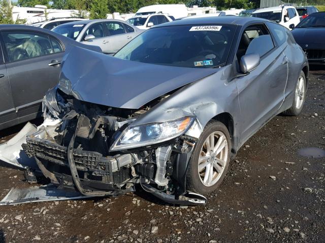 JHMZF1D65BS000690 - 2011 HONDA CR-Z EX SILVER photo 2