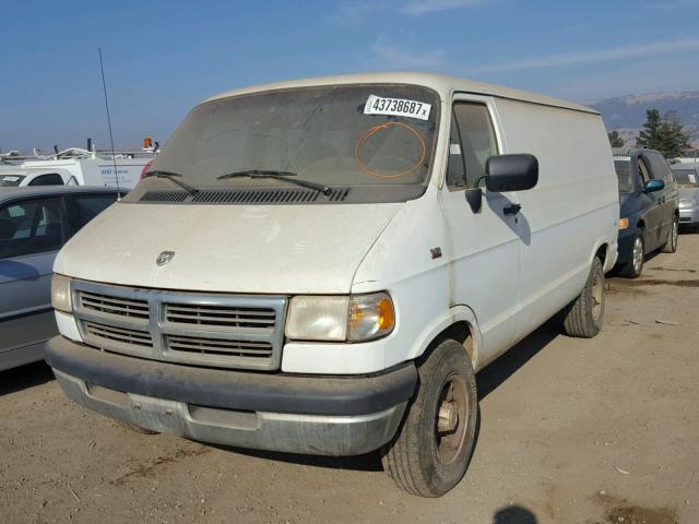 2B7HB21Y5SK506356 - 1995 DODGE RAM VAN WHITE photo 2