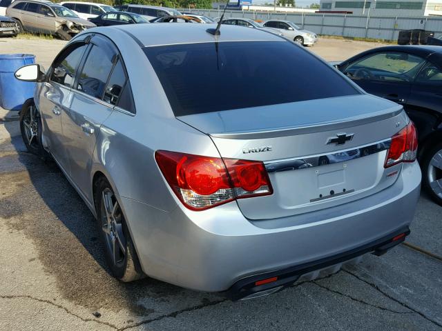 1G1PC5SB9D7298880 - 2013 CHEVROLET CRUZE LT SILVER photo 3