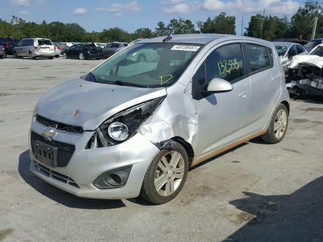 KL8CD6S99DC534255 - 2013 CHEVROLET SPARK 1LT SILVER photo 2