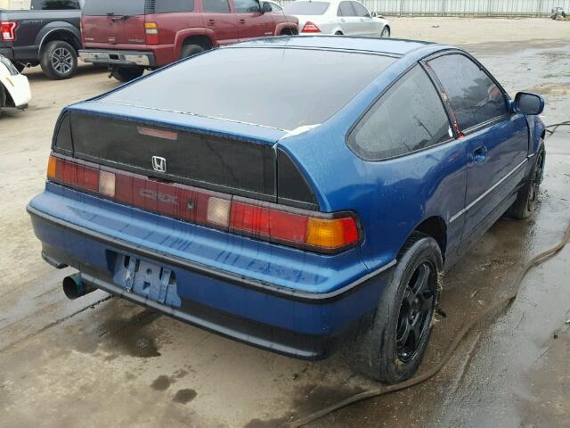 JHMED8365LS004853 - 1990 HONDA CIVIC CRX BLUE photo 4