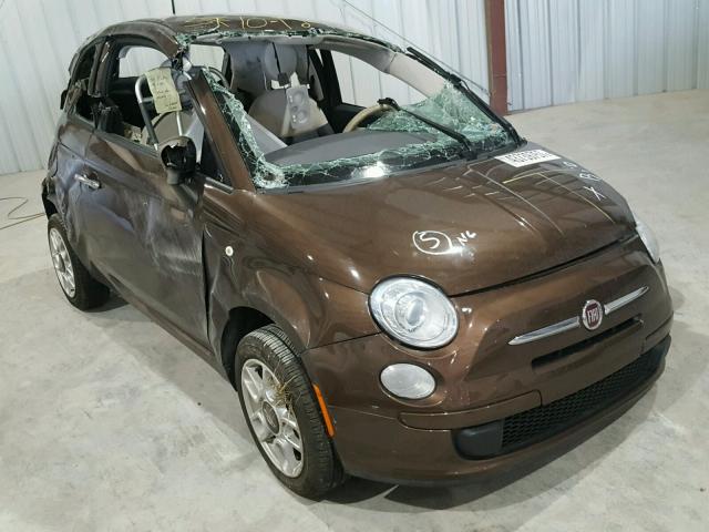 3C3CFFAR1ET293952 - 2014 FIAT 500 BROWN photo 1