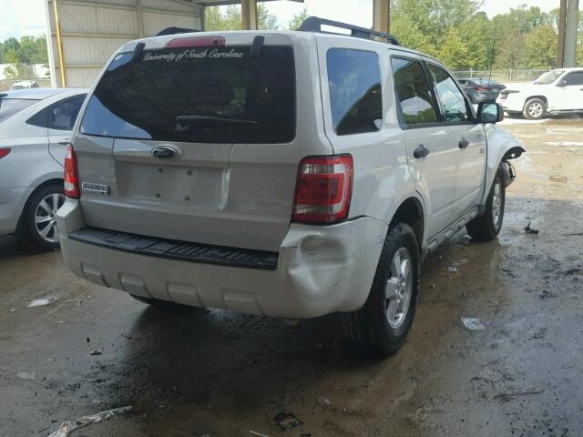 1FMCU03G29KB54605 - 2009 FORD ESCAPE WHITE photo 4