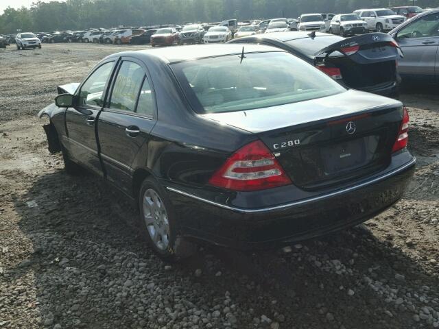 WDBRF54H26A845906 - 2006 MERCEDES-BENZ C GENERATI BLACK photo 3