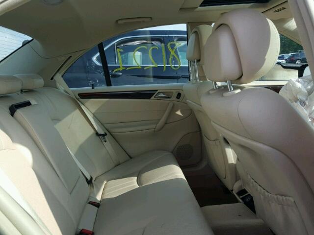 WDBRF54H26A845906 - 2006 MERCEDES-BENZ C GENERATI BLACK photo 6