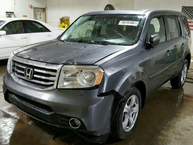 5FNYF4H5XDB022698 - 2013 HONDA PILOT EXL GRAY photo 2