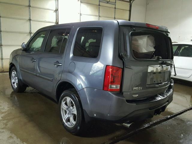 5FNYF4H5XDB022698 - 2013 HONDA PILOT EXL GRAY photo 3