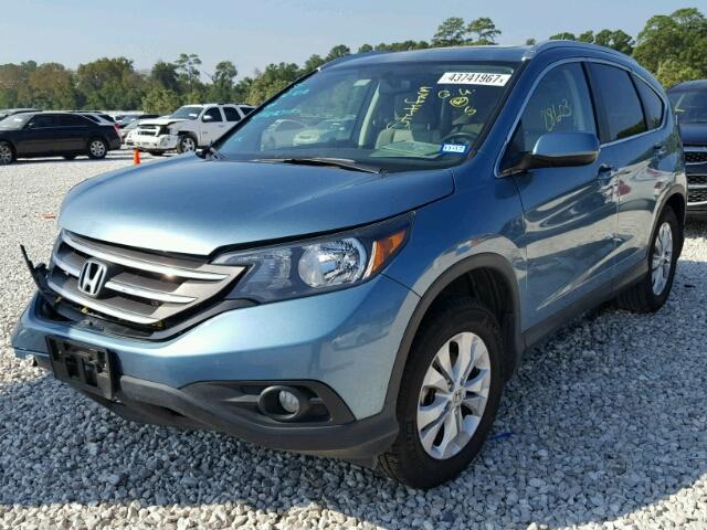 2HKRM3H74EH507346 - 2014 HONDA CR-V TURQUOISE photo 2