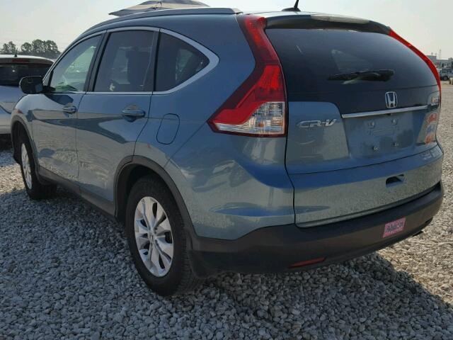 2HKRM3H74EH507346 - 2014 HONDA CR-V TURQUOISE photo 3