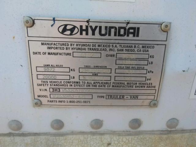 3H3V532C57T006022 - 2007 HYUNDAI DRYVAN WHITE photo 10