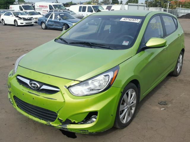 KMHCU5AE7CU020635 - 2012 HYUNDAI ACCENT GLS GREEN photo 2