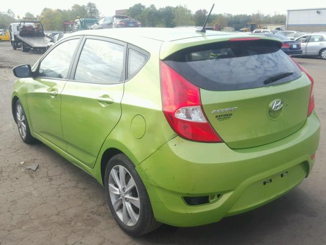 KMHCU5AE7CU020635 - 2012 HYUNDAI ACCENT GLS GREEN photo 3