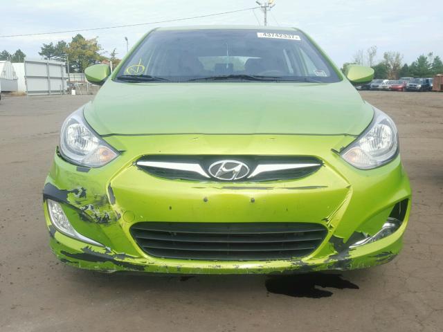 KMHCU5AE7CU020635 - 2012 HYUNDAI ACCENT GLS GREEN photo 9