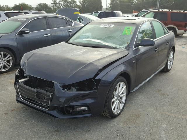 WAUFFAFL4FN043443 - 2015 AUDI A4 BLUE photo 2