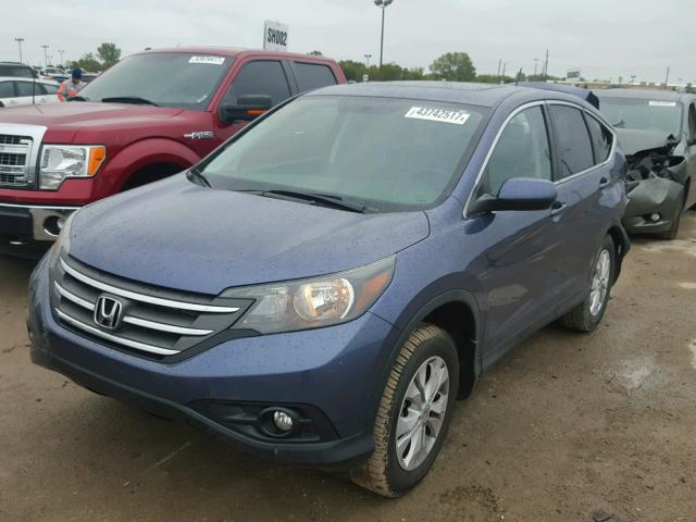 2HKRM4H56DH672401 - 2013 HONDA CR-V EX BLUE photo 2