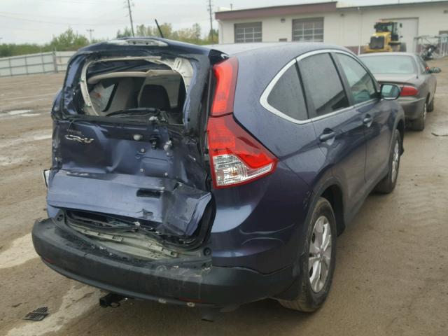 2HKRM4H56DH672401 - 2013 HONDA CR-V EX BLUE photo 4