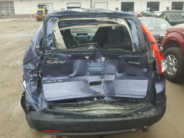 2HKRM4H56DH672401 - 2013 HONDA CR-V EX BLUE photo 9