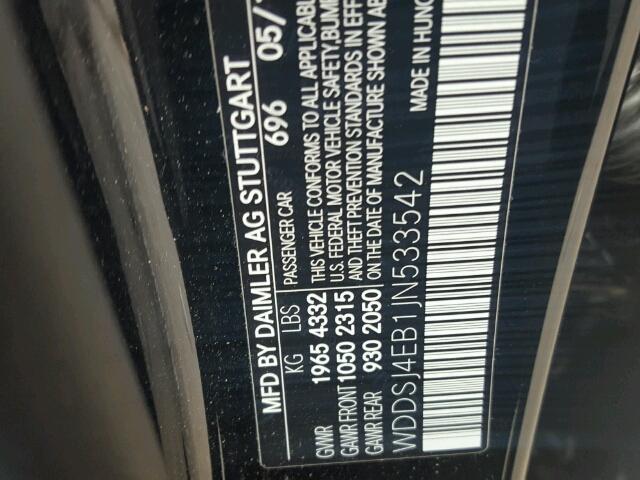 WDDSJ4EB1JN533542 - 2018 MERCEDES-BENZ CLA BLACK photo 10