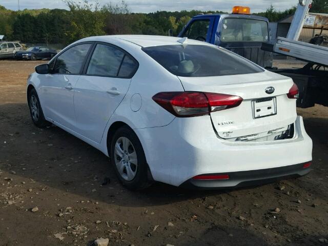 3KPFK4A71HE071797 - 2017 KIA FORTE LX WHITE photo 3