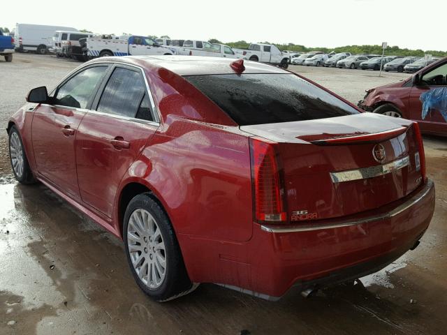 1G6DP5ED4B0118709 - 2011 CADILLAC CTS PREMIU RED photo 3