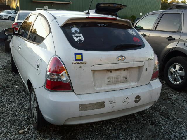 KMHCM3AC8AU170964 - 2010 HYUNDAI ACCENT BLU WHITE photo 3