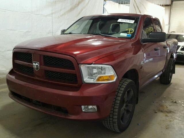 1C6RD7FT7CS221102 - 2012 DODGE RAM 1500 S RED photo 2