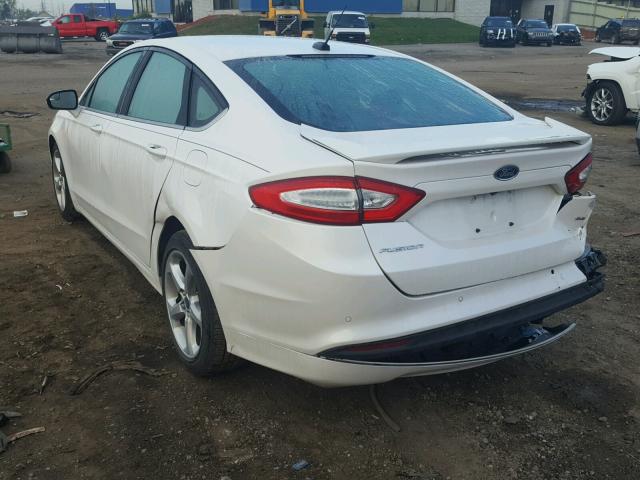 3FA6P0H70GR340014 - 2016 FORD FUSION SE WHITE photo 3