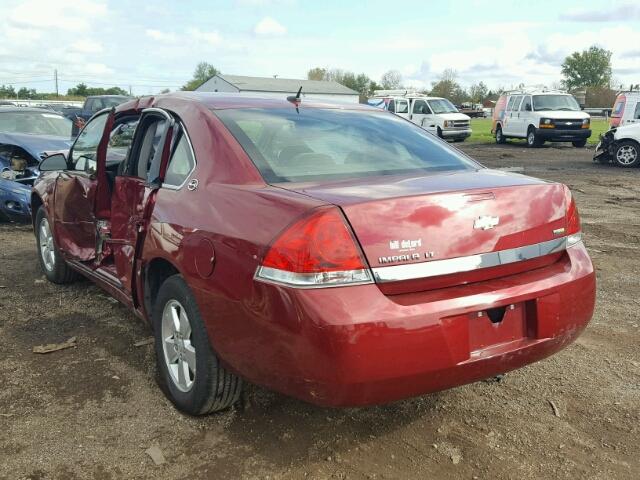 2G1WT58K989157573 - 2008 CHEVROLET IMPALA LT BURGUNDY photo 3