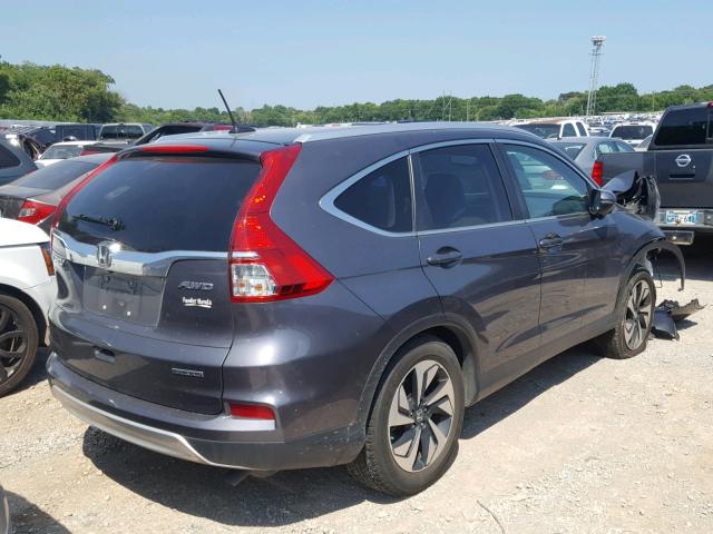 5J6RM4H95FL070164 - 2015 HONDA CR-V TOURI GRAY photo 4