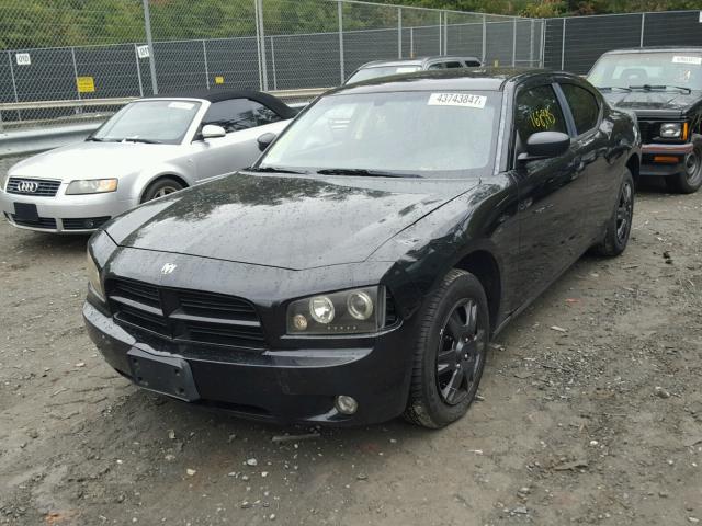 2B3KA43R58H117203 - 2008 DODGE CHARGER BLACK photo 2