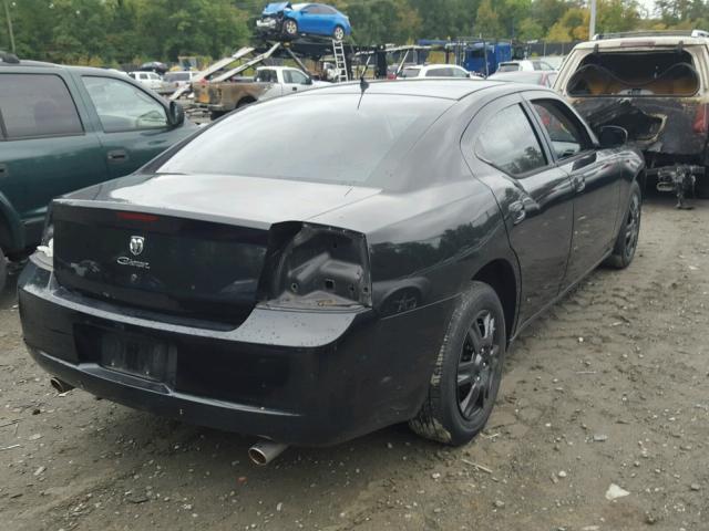 2B3KA43R58H117203 - 2008 DODGE CHARGER BLACK photo 4