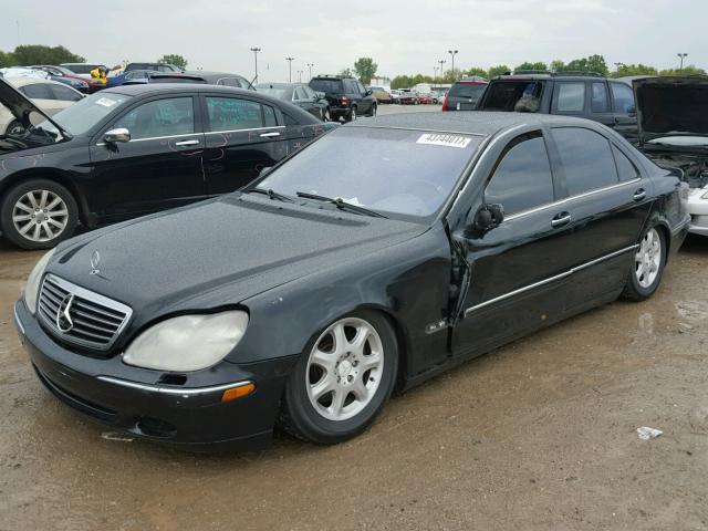 WDBNG70J51A214060 - 2001 MERCEDES-BENZ S BLACK photo 2