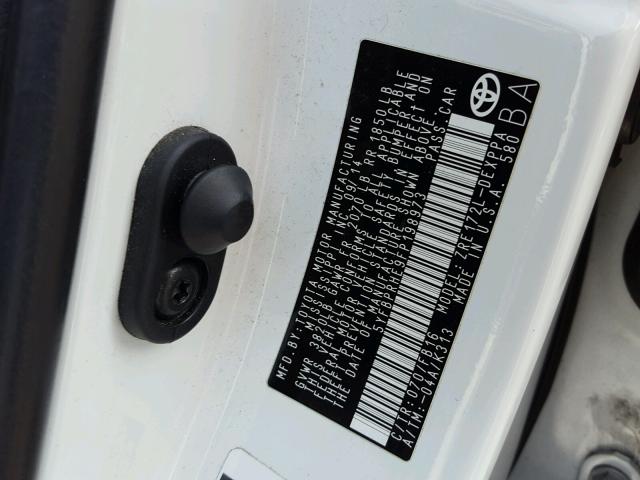 5YFBPRHE9FP198973 - 2015 TOYOTA COROLLA EC 白色 照片 10