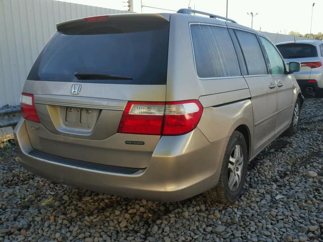 5FNRL387X6B437872 - 2006 HONDA ODYSSEY EX TAN photo 4