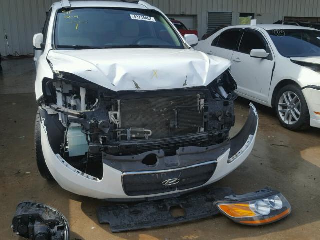 5NMSH13E89H332442 - 2009 HYUNDAI SANTA FE WHITE photo 9